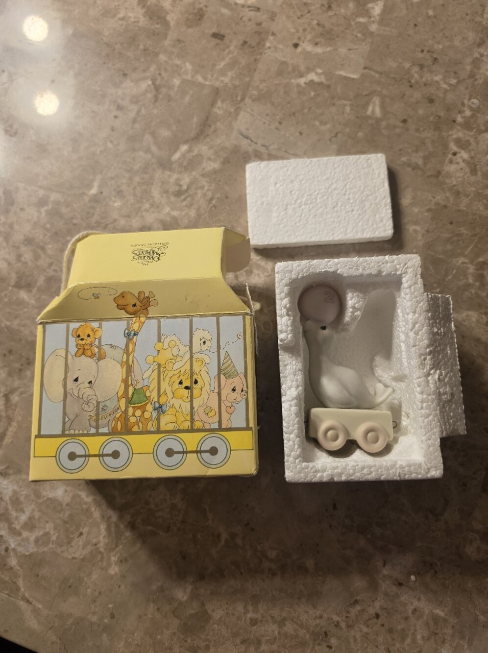 Precious Moments Yellow and Cream Nursery Pull Toy Figurine